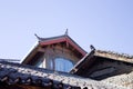 Chinese roofs in the Old Town of Lijiang Royalty Free Stock Photo