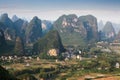 Chinese rural scenery of karst mountain Royalty Free Stock Photo