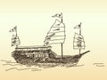 Chinese sailing ship Royalty Free Stock Photo