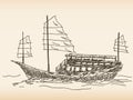 Chinese sailing ship Royalty Free Stock Photo