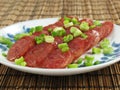 Chinese Sausage Slices Royalty Free Stock Photo