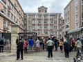 Chinese daily scene of picking up pupils after school