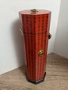 Chinese scroll holder red and black