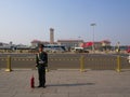 Chinese Security Guard at Tian an men Square.Travel in Beijing C