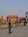 Chinese Security Guard at Tian an men Square.Travel in Beijing C