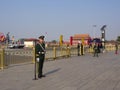 Chinese Security Guard at Tian an men Square.Travel in Beijing C