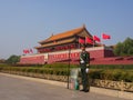 Chinese Security Guard at Tian an men Square.Travel in Beijing C