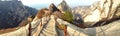 Chinese Shaanxi province tourist attractions in Huashan mountain. Royalty Free Stock Photo