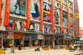 Chinese shopping mall for clothes with advertising