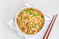 Chinese Shrimp Fried Rice, Popular Chinese Take Out Food Royalty Free Stock Photo