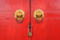 Chinese shrine door Royalty Free Stock Photo