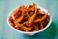 Chinese sichuan rustic spicy soy braised pig ears salad Royalty Free Stock Photo