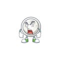 Chinese silver coin cartoon character design having angry face