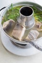 Chinese silver pomfret soup