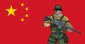 Chinese Soldier Background Royalty Free Stock Photo