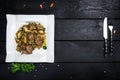 Chinese meat salad with cucumber Royalty Free Stock Photo