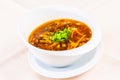 Chinese spicy and sour soup with chicken