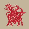Chinese spring ox paper-cutting