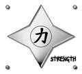Chinese star with strength symbol plan background