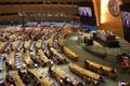 State Councilor and Minister for Foreign Affairs Wang Yi speaks at the 77th UN General Assembly Royalty Free Stock Photo