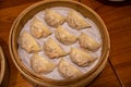 Steamed dumplings. Michelin star awarded Din Tai Fung is ranked as one of the world`s Top 10 Best Restaurant