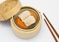Chinese steamed dimsum Bamboo pulp in