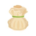 Chinese steamed dumpling semi flat color vector object