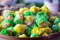 Chinese steamed dumpling on street food famous in pattaya city Royalty Free Stock Photo