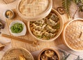 Chinese steamed dumplings Royalty Free Stock Photo