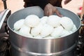 Chinese steamed stuff bun, dumpling bun. Royalty Free Stock Photo