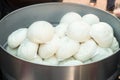 Chinese steamed stuff bun, dumpling bun. Royalty Free Stock Photo