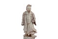 Chinese stone doll looks like a man isolated