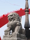 Chinese stone lion Royalty Free Stock Photo