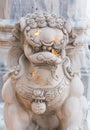 Chinese stone lion statue Royalty Free Stock Photo