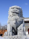 Chinese stone lions Royalty Free Stock Photo