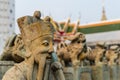 The Chinese stone sculptures decorated in Wat Arun Ratchawararam, Bangkok, Thailand Royalty Free Stock Photo