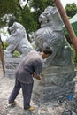 Chinese Stone Sculpturing Royalty Free Stock Photo