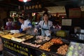 Chinese street food stands Royalty Free Stock Photo