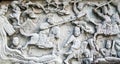 Chinese stucco art on a wall Royalty Free Stock Photo