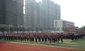 Chinese students do basketball Gymnastics