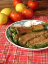 Chinese stuffed peppers with minced meat Royalty Free Stock Photo