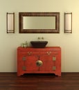 Chinese style bathroom interior Royalty Free Stock Photo