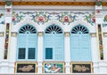 Chinese style beautiful windows in Phuket Royalty Free Stock Photo