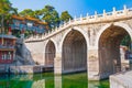 Chinese style bridge. Suzhou street in Summer Palace Yiheyuan, Beijing. China. Royalty Free Stock Photo