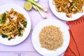 Chinese Style Chicken Chow Mein Meal Royalty Free Stock Photo