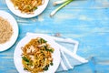 Chinese Style Chicken Chow Mein Meal Royalty Free Stock Photo