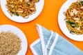 Chinese Style Chicken Chow Mein Meal Royalty Free Stock Photo