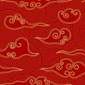 Chinese style clouds seamless pattern Royalty Free Stock Photo