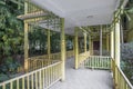 Chinese style covered corridor with bamboo Royalty Free Stock Photo