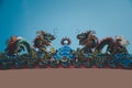 statue Chinese art style Temple Roof in shrines or temples Royalty Free Stock Photo